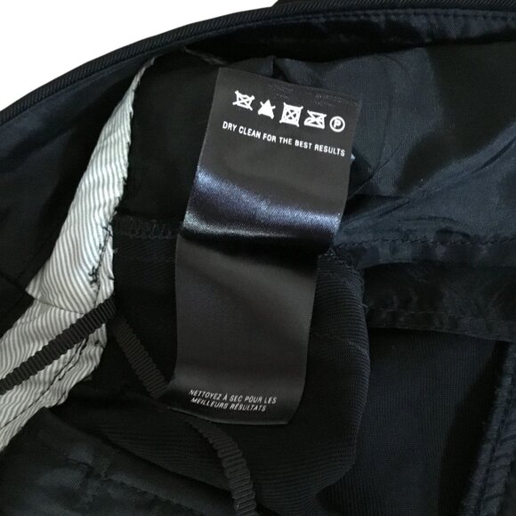 LEIFSDOTTIR ANTHROPOLOGIE Women High Waist Black Wide Leg Pearl Button Pants 6 - Picture 13 of 14